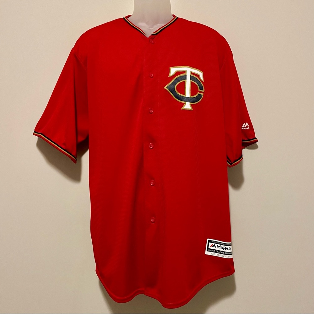 EUC | Men's Majestic Red Minnesota Twins Official Cool Base Jersey | Size 2XL